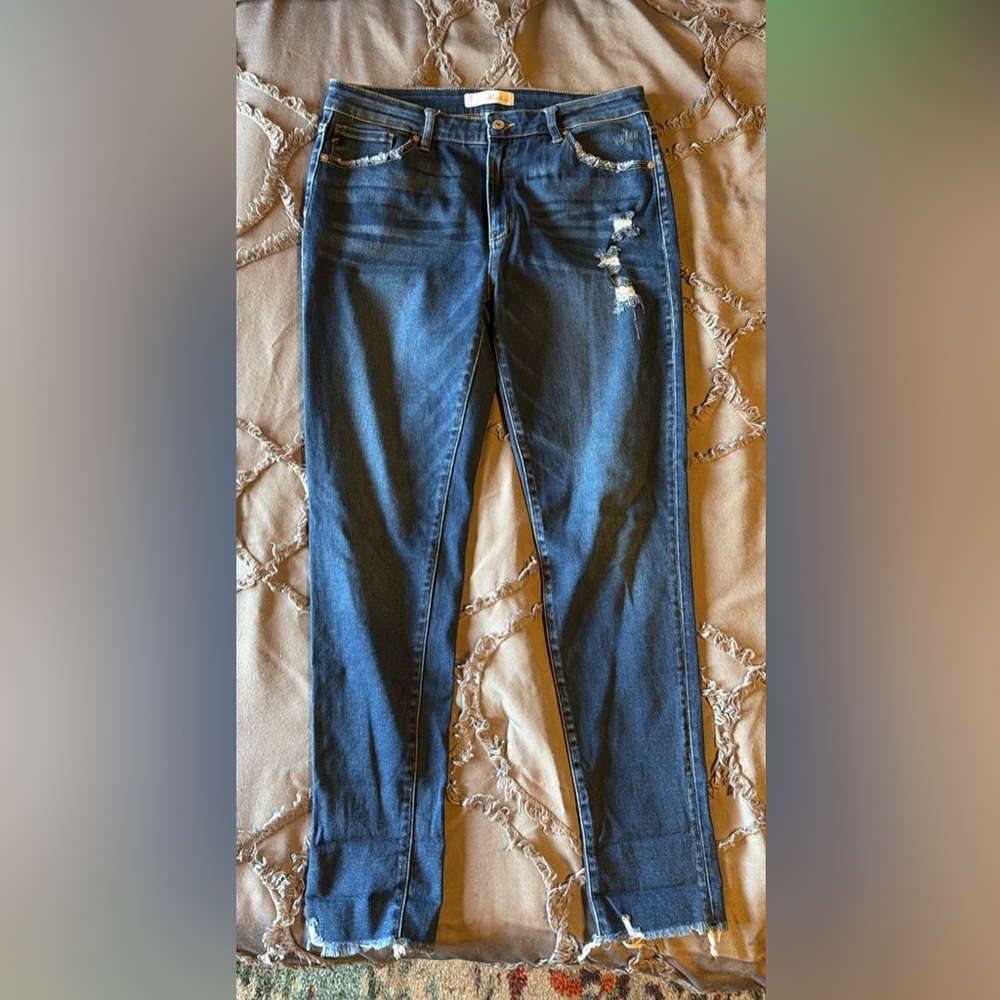 KanCan Dark Blue Distressed Skinny Jeans